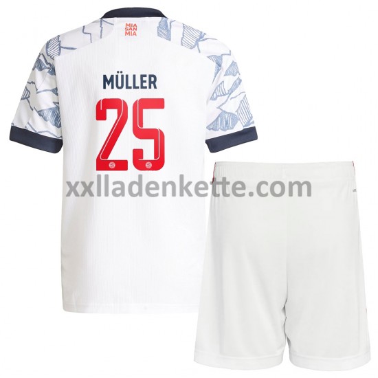 Fußballtrikot FC Bayern München Thomas Müller 25 Kinder Ausweich 2021-2022 Kurzarm