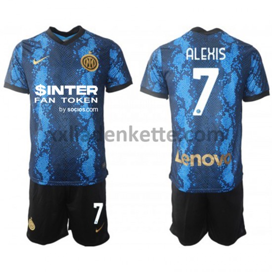 Fußballtrikot Inter Mailand Alexis Sanchez 7 Kinder Heim 2021-2022 Kurzarm