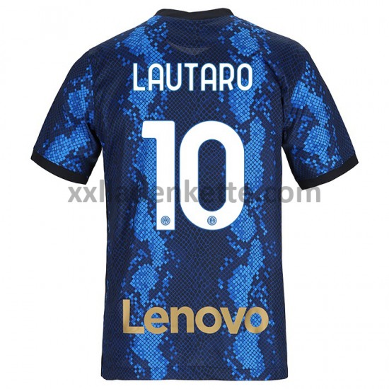 Fußballtrikot Inter Mailand Lautaro Martinez 10 Heim 2021-2022 Kurzarm