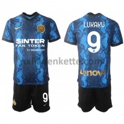 Fußballtrikot Inter Mailand Romelu Lukaku 9 Kinder Heim 2021-2022 Kurzarm
