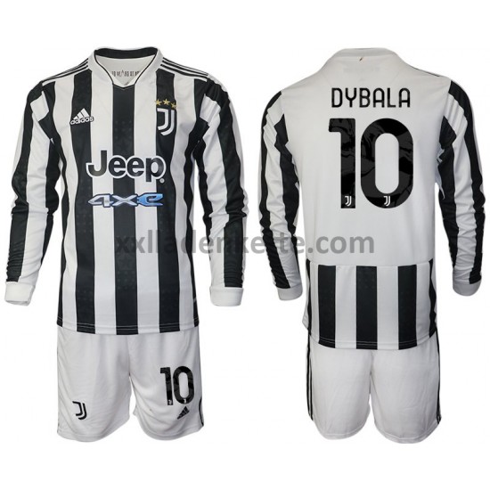 Fußballtrikot Juventus Turin Dybala 10 Kinder Heim 2021-2022 Langarm