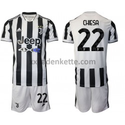 Fußballtrikot Juventus Turin Federico Chiesa 22 Kinder Heim 2021-2022 Kurzarm