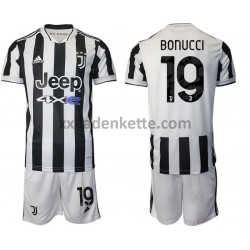 Fußballtrikot Juventus Turin Leonardo Bonucci 19 Kinder Heim 2021-2022 Kurzarm