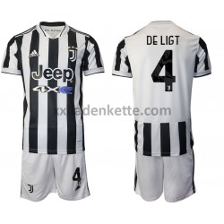 Fußballtrikot Juventus Turin Matthijs de Ligt 4 Kinder Heim 2021-2022 Kurzarm