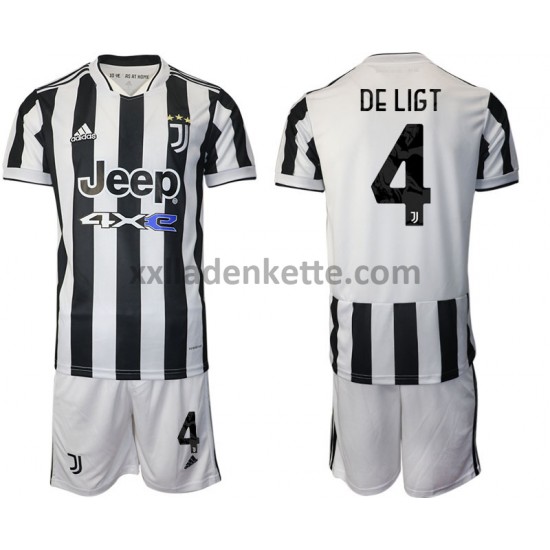 Fußballtrikot Juventus Turin Matthijs de Ligt 4 Kinder Heim 2021-2022 Kurzarm