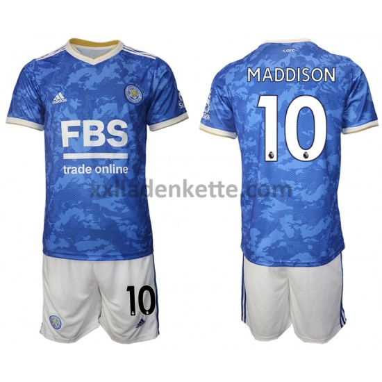 Fußballtrikot Leicester City James Maddison 10 Kinder Heim 2021-2022 Kurzarm