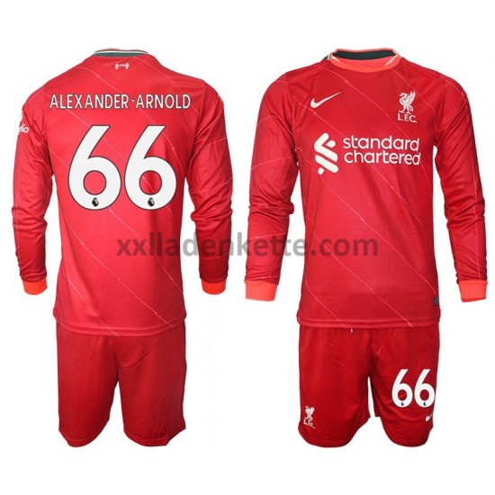 Fußballtrikot Liverpool Alexander Arnold 66 Kinder Heim 2021-2022 Langarm