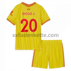 Fußballtrikot Liverpool Diogo Jota 20 Kinder Ausweich 2021-2022 Kurzarm