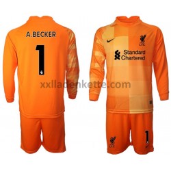 Fußballtrikot Liverpool Torwart A.BECKER 1 Kinder Viertestrikot 2021-2022 Langarm