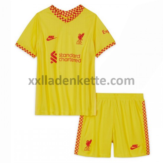 Fußballtrikot Liverpool Kinder Ausweich 2021-2022 Kurzarm