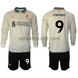 Fußballtrikot Liverpool Roberto Firmino 9 Kinder Auswärts 2021-2022 Langarm