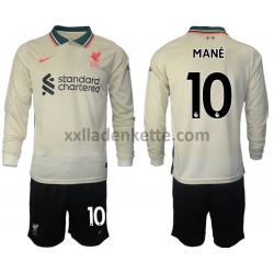 Fußballtrikot Liverpool Sadio Mane 10 Kinder Auswärts 2021-2022 Langarm