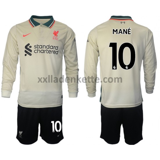 Fußballtrikot Liverpool Sadio Mane 10 Kinder Auswärts 2021-2022 Langarm