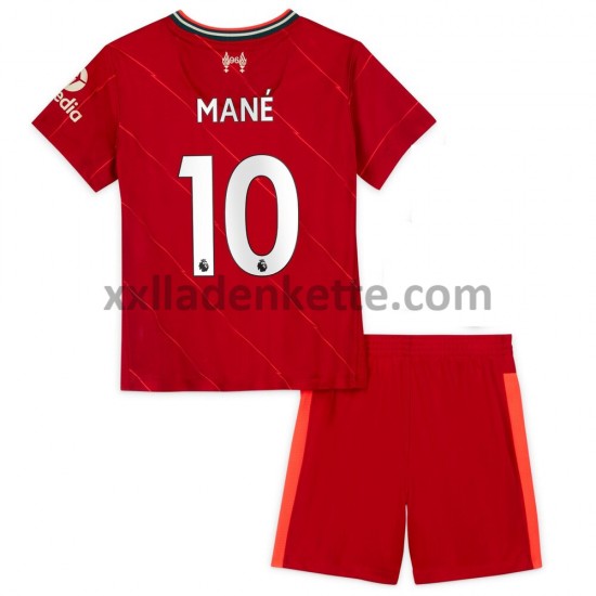 Fußballtrikot Liverpool Sadio Mane 10 Kinder Heim 2021-2022 Kurzarm
