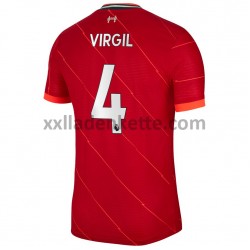 Fußballtrikot Liverpool Virgil Van Dijk 4 Heim 2021-2022 Kurzarm