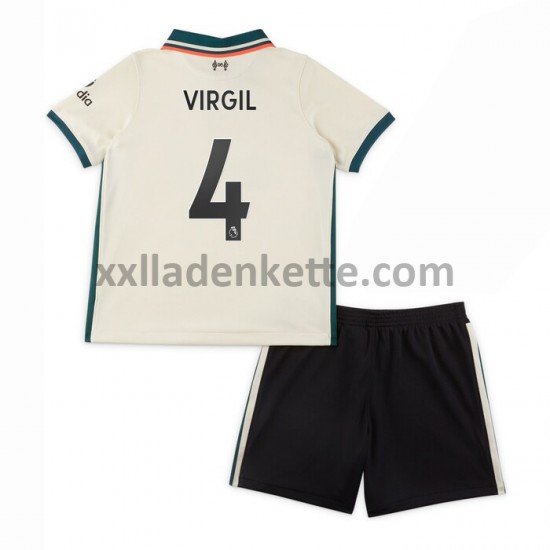 Fußballtrikot Liverpool Virgil van Dijk 4 Kinder Auswärts 2021-2022 Kurzarm