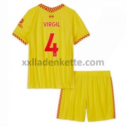 Fußballtrikot Liverpool Virgil van Dijk 4 Kinder Ausweich 2021-2022 Kurzarm