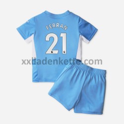 Fußballtrikot Manchester City Ferran Torres 21 Kinder Heim 2021-2022 Kurzarm