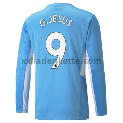 Fußballtrikot Manchester City Gabriel Jesus 9 Heim 2021-2022 Langarm