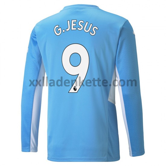 Fußballtrikot Manchester City Gabriel Jesus 9 Heim 2021-2022 Langarm
