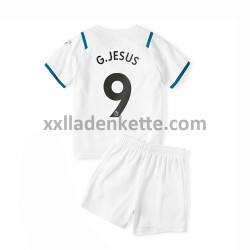 Fußballtrikot Manchester City Gabriel Jesus 9 Kinder Auswärts 2021-2022 Kurzarm