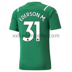 Fußballtrikot Manchester City Torwart Ederson 31 Auswärts 2021-2022 Kurzarm
