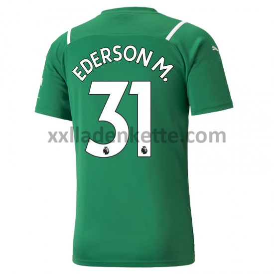 Fußballtrikot Manchester City Torwart Ederson 31 Auswärts 2021-2022 Kurzarm