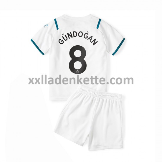 Fußballtrikot Manchester City Ilkay Gündogan 8 Kinder Auswärts 2021-2022 Kurzarm