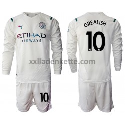 Fußballtrikot Manchester City Jack Grealish 10 Kinder Auswärts 2021-2022 Langarm