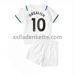 Fußballtrikot Manchester City Jack Grealish 10 Kinder Auswärts 2021-2022 Kurzarm