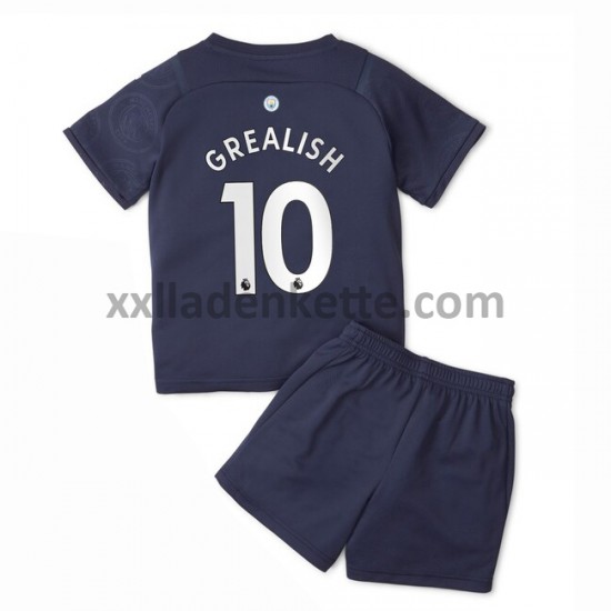 Fußballtrikot Manchester City Jack Grealish 10 Kinder Ausweich 2021-2022 Kurzarm