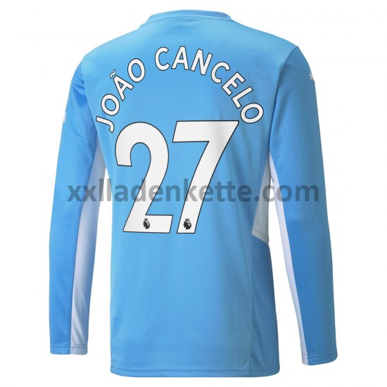 Fußballtrikot Manchester City Joao Cancelo 27 Heim 2021-2022 Langarm