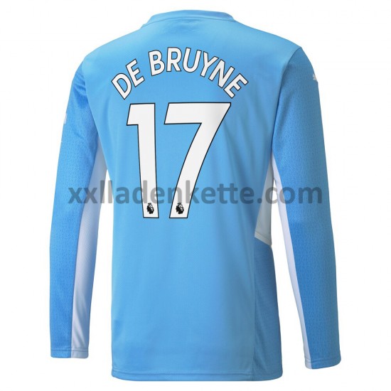 Fußballtrikot Manchester City Kevin De Bruyne 17 Heim 2021-2022 Langarm