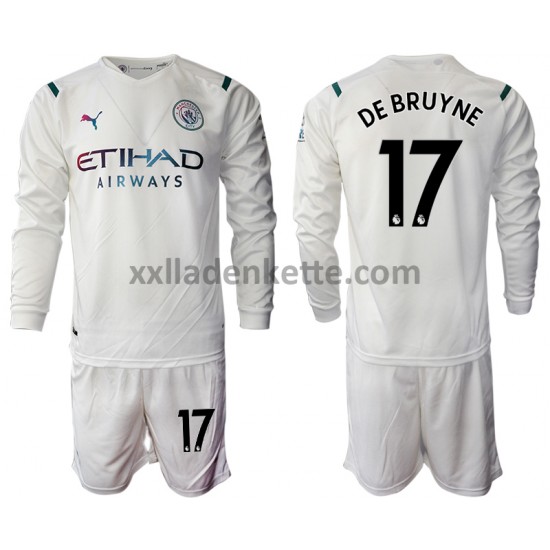 Fußballtrikot Manchester City Kevin De Bruyne 17 Kinder Auswärts 2021-2022 Langarm