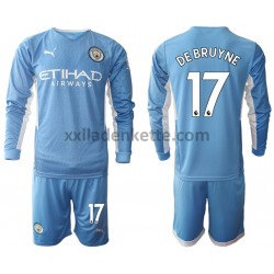 Fußballtrikot Manchester City Kevin De Bruyne 17 Kinder Heim 2021-2022 Langarm