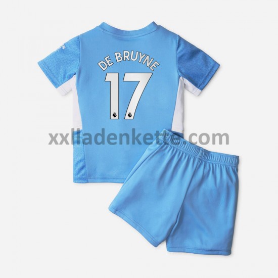 Fußballtrikot Manchester City Kevin De Bruyne 17 Kinder Heim 2021-2022 Kurzarm