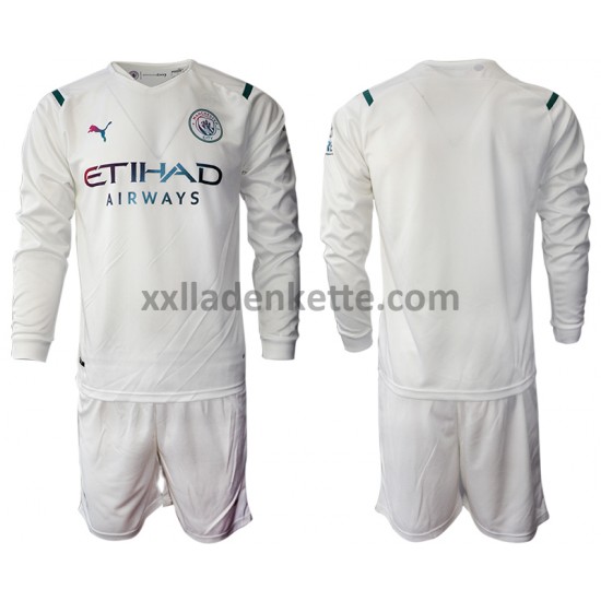 Fußballtrikot Manchester City Kinder Auswärts 2021-2022 Langarm