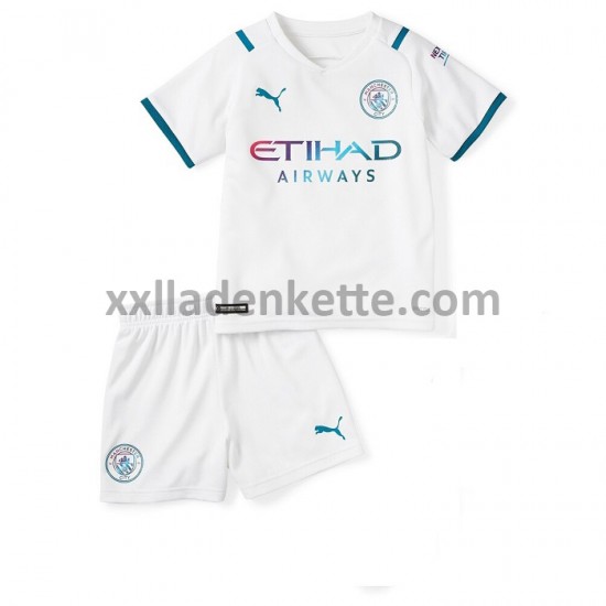 Fußballtrikot Manchester City Kinder Auswärts 2021-2022 Kurzarm