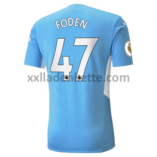 Fußballtrikot Manchester City Phil Foden 47 Heim 2021-2022 Kurzarm
