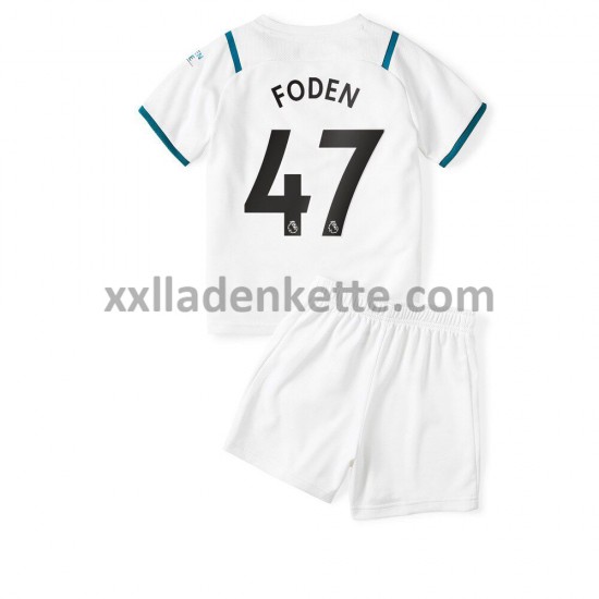 Fußballtrikot Manchester City Phil Foden 47 Kinder Auswärts 2021-2022 Kurzarm