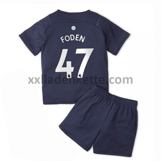 Fußballtrikot Manchester City Phil Foden 47 Kinder Ausweich 2021-2022 Kurzarm