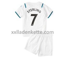 Fußballtrikot Manchester City Raheem Sterling 7 Kinder Auswärts 2021-2022 Kurzarm