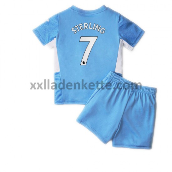 Fußballtrikot Manchester City Raheem Sterling 7 Kinder Heim 2021-2022 Kurzarm