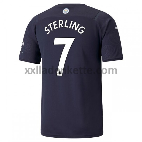 Fußballtrikot Manchester City Raheem Sterling 7 Drittes 2021-2022 Kurzarm