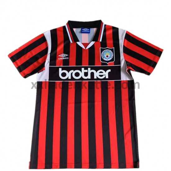 Fußballtrikot Manchester City Retro Auswärts 1996 Kurzarm