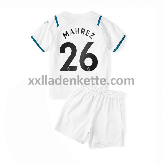 Fußballtrikot Manchester City Riyad Mahrez 26 Kinder Auswärts 2021-2022 Kurzarm