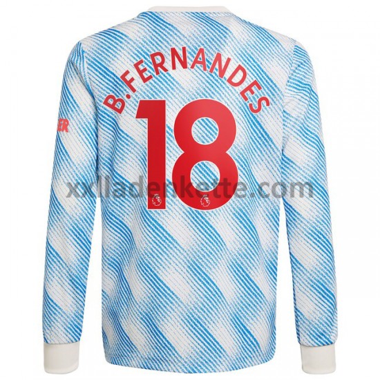 Fußballtrikot Manchester United Bruno Fernandes 18 Auswärts 2021-2022 Langarm