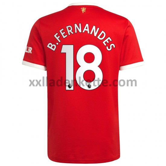 Fußballtrikot Manchester United Bruno Fernandes 18 Heim 2021-2022 Kurzarm
