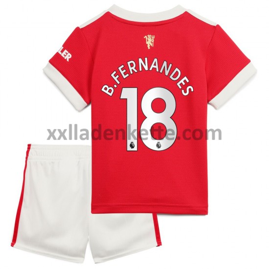 Fußballtrikot Manchester United Bruno Fernandes 18 Kinder Heim 2021-2022 Kurzarm