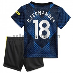 Fußballtrikot Manchester United Bruno Fernandes 18 Kinder Ausweich 2021-2022 Kurzarm